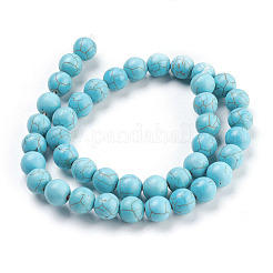 Synthetic Turquoise Beads Strands&nbsp;X-TURQ-S192-10mm-2