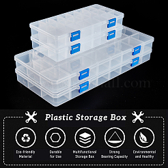 Plastic Bead Containers Rectangle&nbsp;CON-BC0006-81