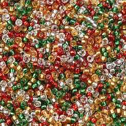 4 Colors 11/0 Christmas MIYUKI Round Rocailles Seed Beads&nbsp;SEED-X0058-17