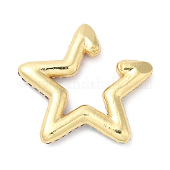 Colorful Rhinestone Star Cuff Earrings&nbsp;EJEW-D059-06G-01