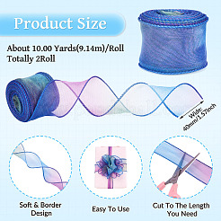 2 Rolls Polyester Mesh Ribbons&nbsp;SRIB-TA0003-42A