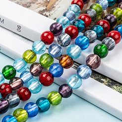 Handmade Silver Foil Glass Beads Strands&nbsp;SL02
