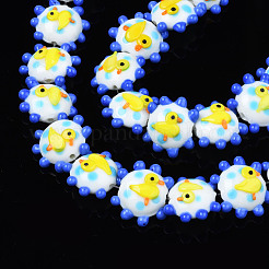 Handmade Bumpy Lampwork Beads Strands&nbsp;LAMP-N021-036G