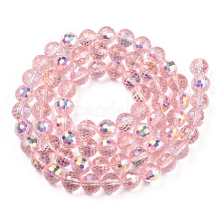 Transparent Electroplate Glass Beads Strands&nbsp;EGLA-TAC0006-06B