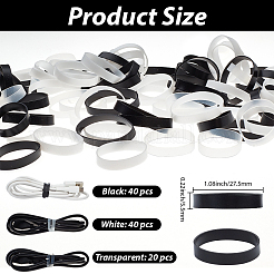 100Pcs 3 Styles Silicone Cable Ties&nbsp;FIND-SP0005-43