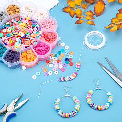 DIY Heishi Bead Stretch Bracelets Making Kits&nbsp;DIY-PH0004-19B
