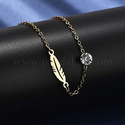 201 Stainless Steel Cable Chain Bracelets&nbsp;LS-BJEW-H205-01D-G