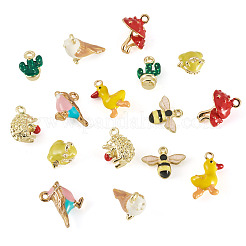 16Pcs 8 Styles Alloy Enamel Pendants&nbsp;ENAM-TA0003-63