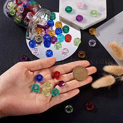180Pcs 9 Colors Transparent Resin European Beads&nbsp;RPDL-MP0001-02