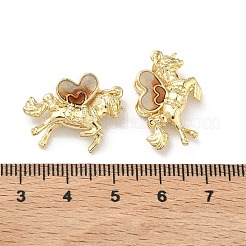 Brass Enamel Pendants&nbsp;KK-C252-04G