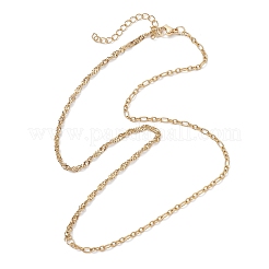 304 Stainless Steel Figaro Chain Singapore Chain Necklaces for Women&nbsp;NJEW-JN05591