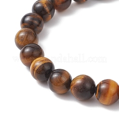 Natural Tiger Eye Stretch Bracelets for Couple&nbsp;BJEW-JB12178