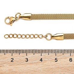 Ion Plating(IP) 304 Stainless Steel Network Chains/Mesh Bracelets Bracelets&nbsp;BJEW-I274-13G
