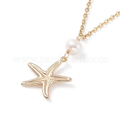 Starfish Pendant Neckelaces for Girl Women&nbsp;NJEW-JN03744