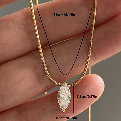 Brass Pave Cubic Zirconia Chain Necklace for Women&nbsp;TP6925