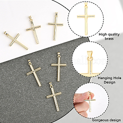 6Pcs Rack Plating Brass Pendants&nbsp;KK-BBC0024-57