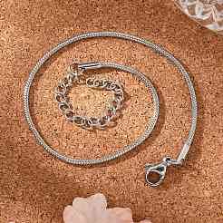 Tarnish Resistant 304 Stainless Steel Snake Chain Bracelets&nbsp;STAS-M175-10P-A
