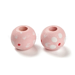 Spray Painted Natural Maple Wood Beads&nbsp;WOOD-M007-05B