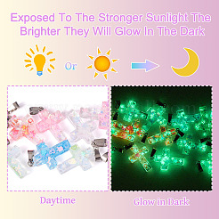 15Pcs Luminous Resin Sequins Pendants&nbsp;RESI-TA0004-20B