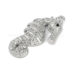 Brass Micro Pave Cubic Zirconia Pendants&nbsp;KK-I719-38P