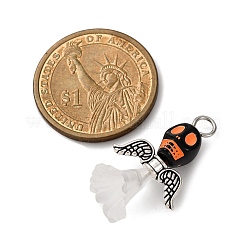 Opaque Black Acrylic Pendants&nbsp;PALLOY-JF04413