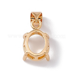Brass Pendant Cabochon Settings&nbsp;KK-E066-01G-02