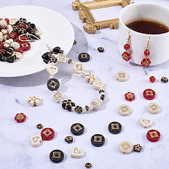 100Pcs 14 Styles Transparent Acrylic Beads&nbsp;OACR-SC0003-07