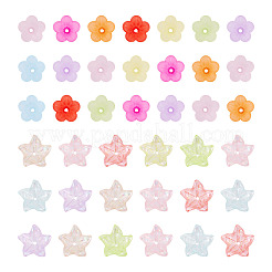 200Pcs 2 Styles Transparent & Frosted Acrylic Beads&nbsp;OACR-TA0004-72A