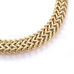 304 Stainless Steel Wheat Chain Necklaces&nbsp;NJEW-H493-14G