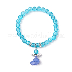 Transparent Plastic Beaded Stretch Bracelets for Children&nbsp;BJEW-JB11507-02