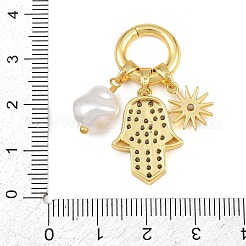 Brass Micro Pave Cubic Zirconia European Pendant Decorations&nbsp;CU-CBA65A7-01A-G