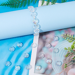 50Pcs Eletroplate Glass Beads&nbsp;GLAA-HS0001-09D