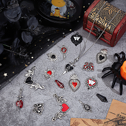 32Pcs 16 Styles Alloy Enamel Pendants&nbsp;FIND-ME0001-97