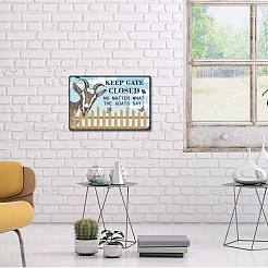 Rectangle with Word Vintage Metal Iron Sign Poster&nbsp;AJEW-WH0157-262