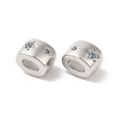 Brass Micro Pave Cubic Zirconia Beads&nbsp;KK-Q773-02P-03