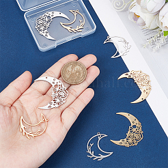 8Pcs 4 Style 201 Stainless Steel Pendants&nbsp;STAS-UN0044-22