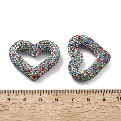 Heart Shape Polymer Clay Rhinestone Beads&nbsp;CLAY-NH0001-09A-01