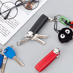 2 Sets 2 Colors PU Leather Keychain&nbsp;KEYC-GF0001-06B