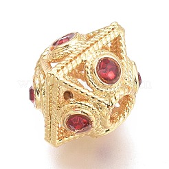 Brass Micro Pave Cubic Zirconia Beads&nbsp;KK-P187-26-G