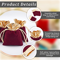 Rectangle Velvet Jewelry Pouches Bags&nbsp;TP-BBC0001-09A-02
