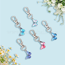 20Pcs Butterfly Alloy Enamel Pendant Decorations&nbsp;HJEW-CP0001-24