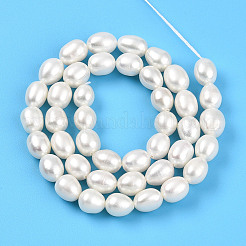 Natural Cultured Freshwater Pearl Beads Strands&nbsp;PEAR-N012-07X-01