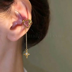 Brass Pave Cubic Zirconia Cuff Earrings&nbsp;WG46F5C-01