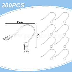 300Pcs 316L Surgical Stainless Steel Earring Hooks&nbsp;STAS-UN0054-48