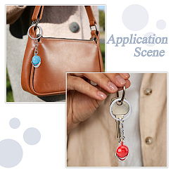 8Pcs 4 Colors Spray Painted Alloy Keychains&nbsp;KEYC-FH0001-76
