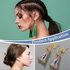 6 Styles 304 Stainless Steel & Silicone & Brass Ear Nuts&nbsp;STAS-ME0001-02