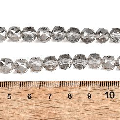 Electroplate Transparent Glass Beads Strands&nbsp;GLAA-H040-01D