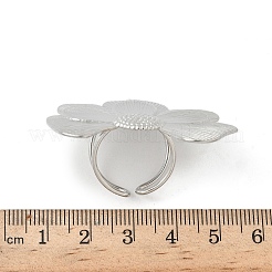 304 Stainless Steel Cuff Open Rings for Women&nbsp;RJEW-F195-03P