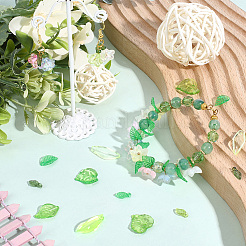 600Pcs 10 Styles Transparent Acrylic Pendants&nbsp;OACR-PA0001-49