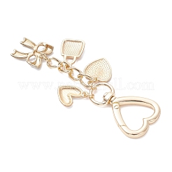 Valentine's Day Bowknot Heart Bag Alloy Enamel Pendant Decorations&nbsp;HJEW-JM04469
